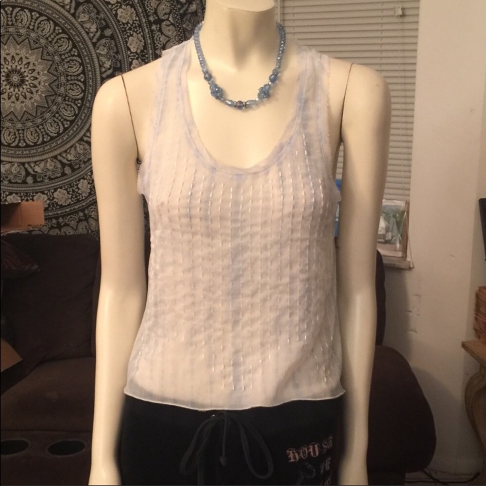 Abercrombie and Fitch Chiffon Embellished Tank Top